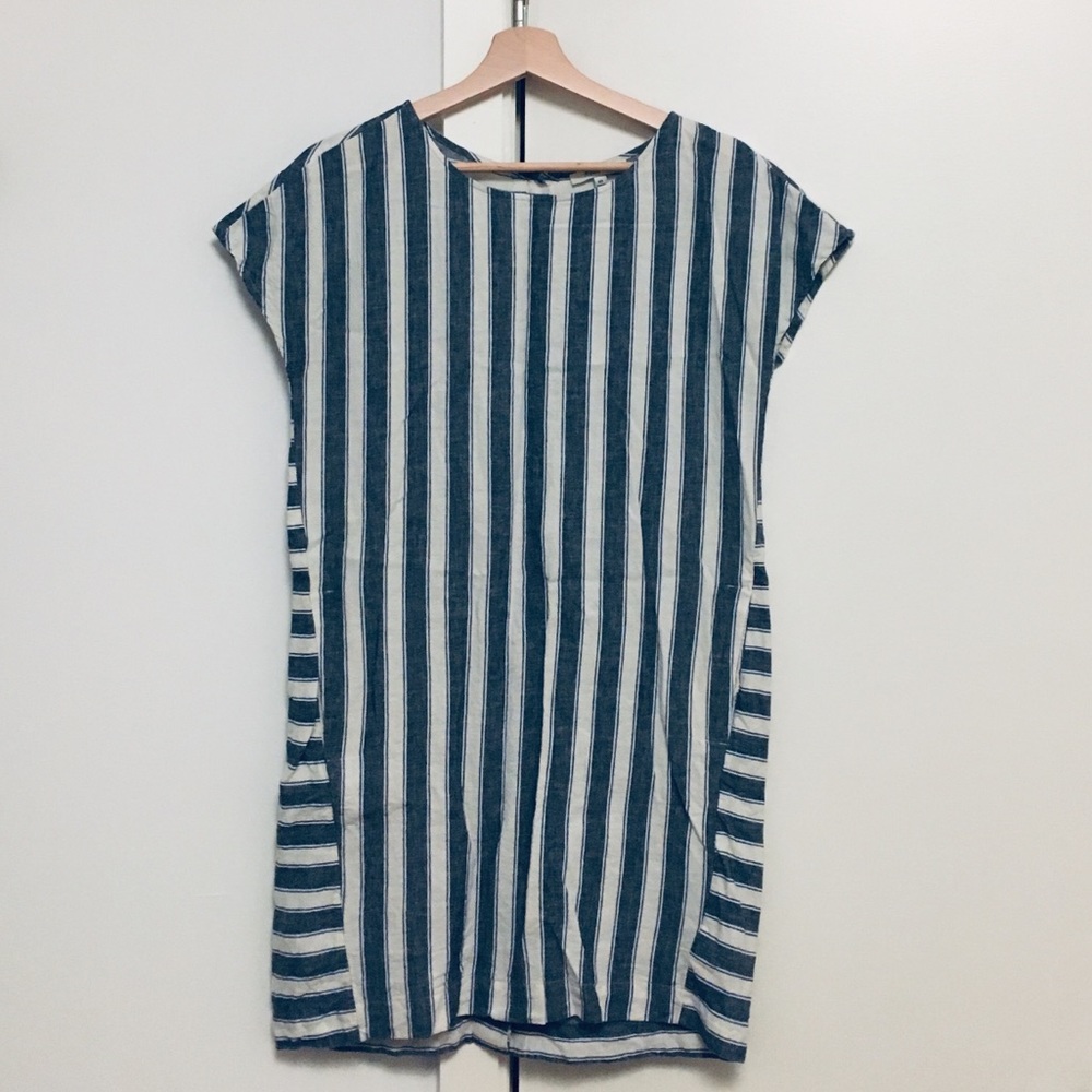 Madewell Blue and White Stripped Shirt Dress